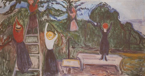 Mädchen bei der Ernte